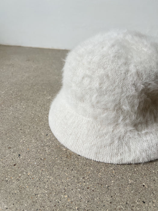 Cream Angora Bucket Hat