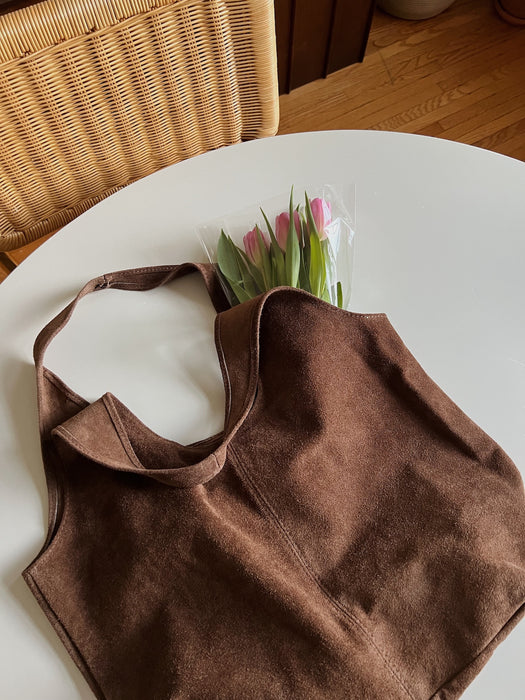 Giannina Suede Leather Shoulder Bag