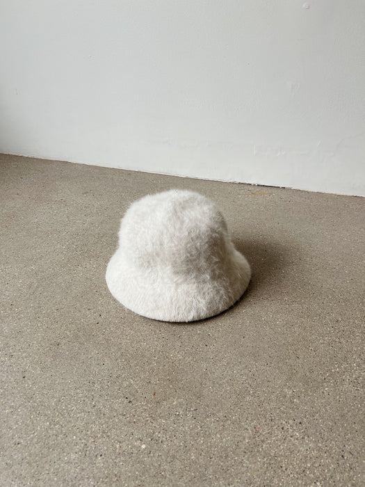 Cream Angora Bucket Hat