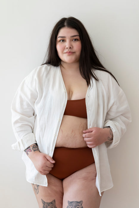 Five of Hearts High Waisted Swim Bottom
