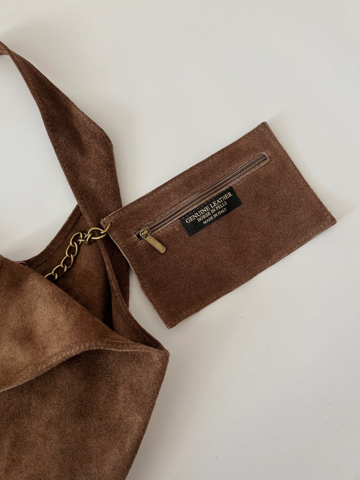 Giannina Suede Leather Shoulder Bag