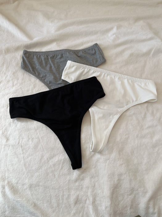 Five of Hearts Organic Cotton High Waist Thong