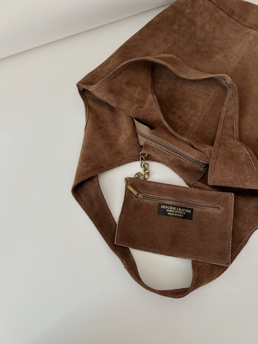 Giannina Suede Leather Shoulder Bag