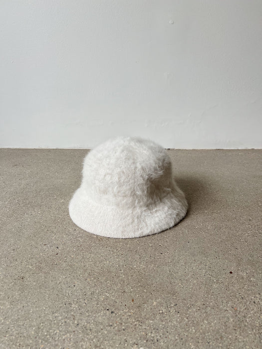 Cream Angora Bucket Hat