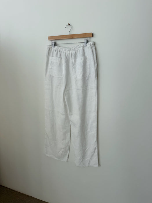 White Linen Pants | M/L
