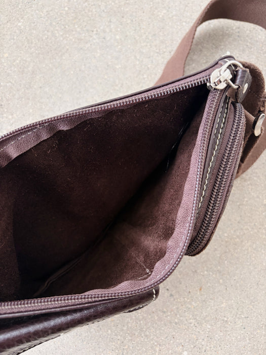 Roots Brown Leather Belt Bag