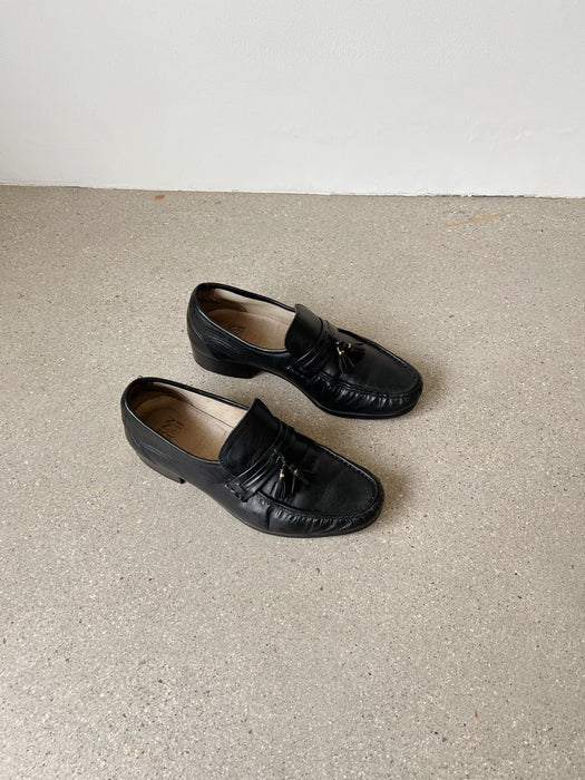 Black Leather Loafers | 8-8.5
