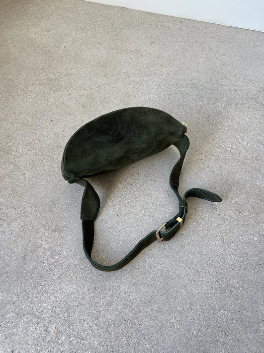 Olive Suede Roots Fanny Pack