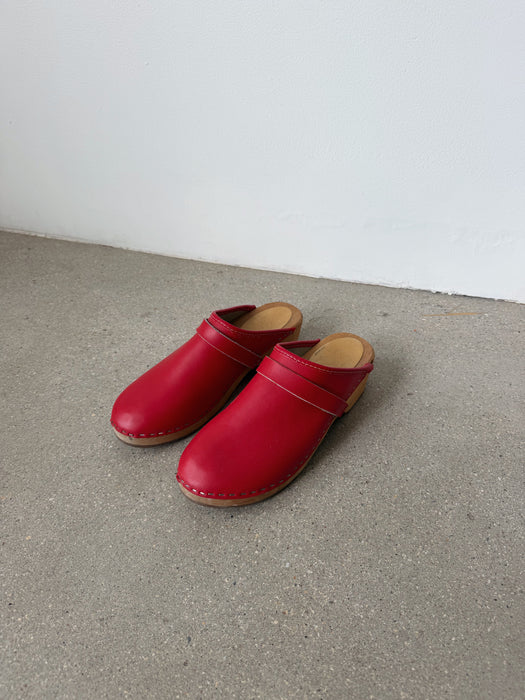 Red Leather Clog | 8.5