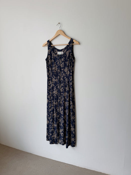 Navy Floral Dress | M