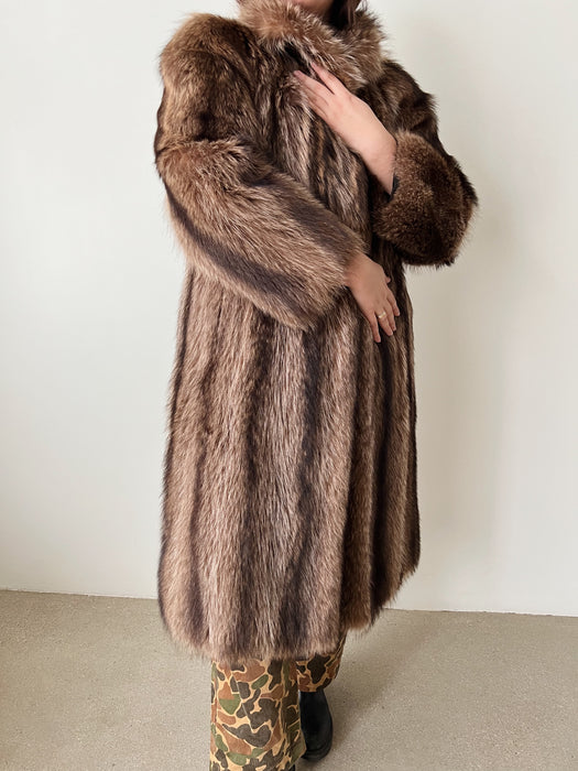 Raccoon Fur Coat | M