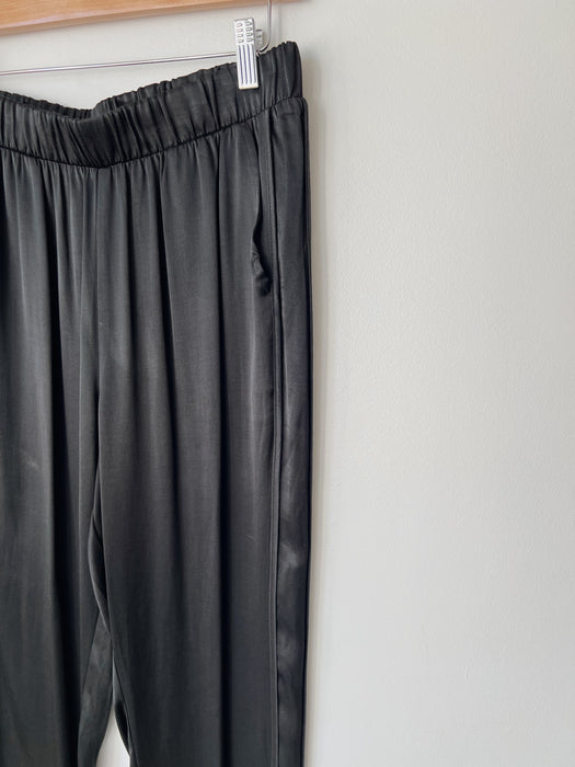 Black Satin Trousers | M