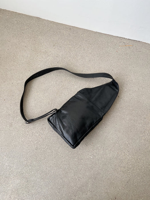 Black Leather Crossbody Bag