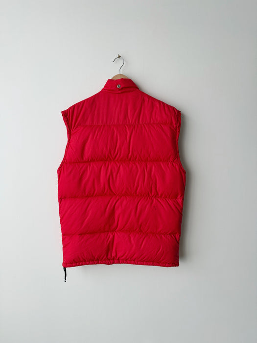 Red Down Puffer Vest | L
