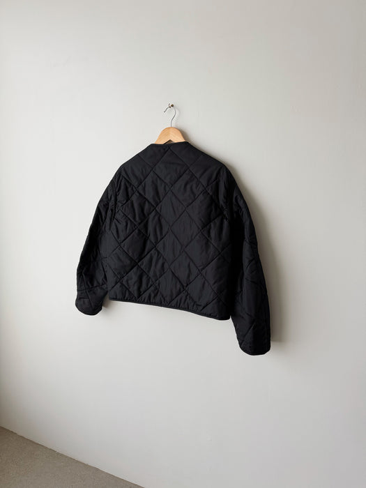 Black Quilted Liner Jacket | M