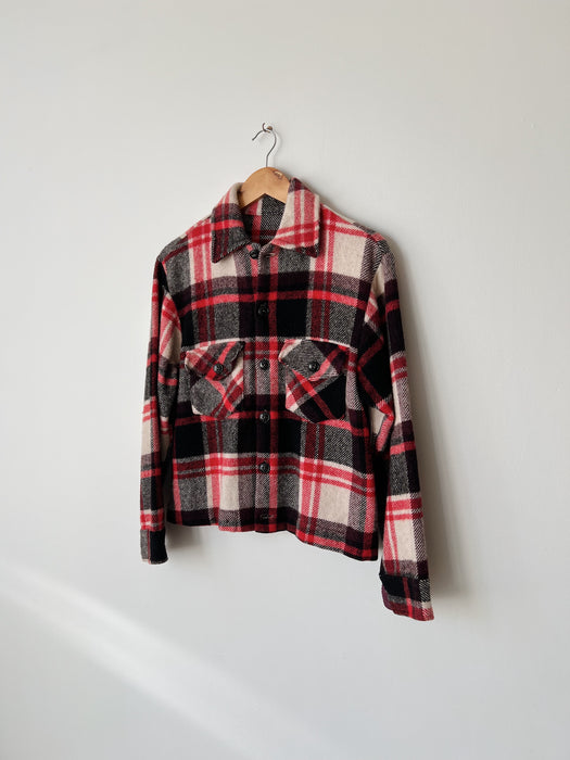 Cropped Wool Flannel Jacket | S
