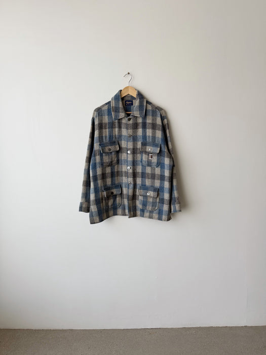 Blue Plaid Jacket | L