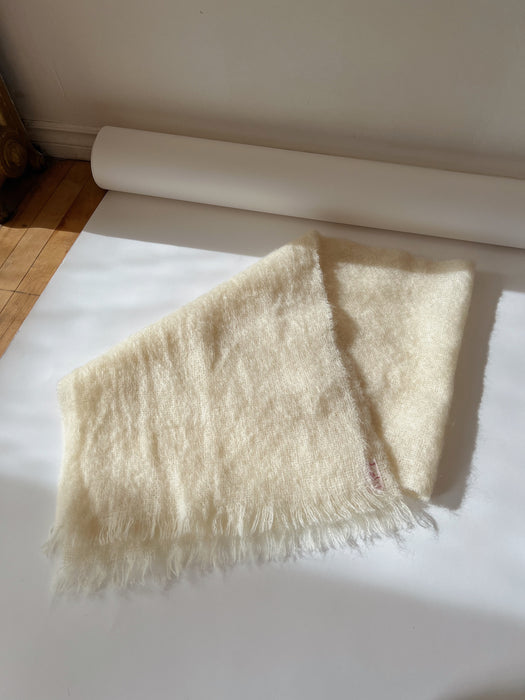 Cream Mohair Scarf