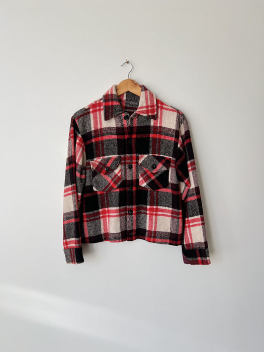 Cropped Wool Flannel Jacket | S