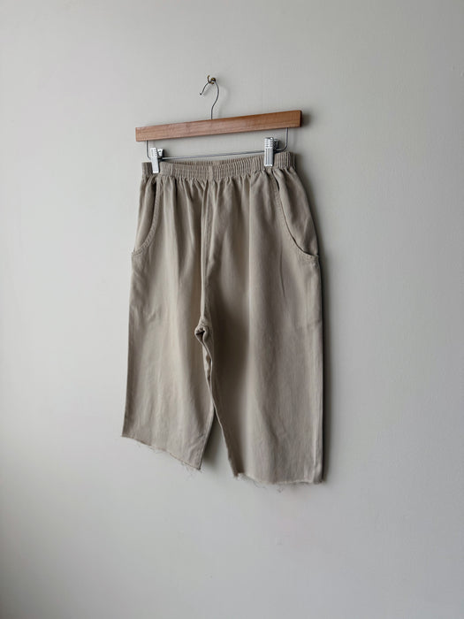 Beige Cut Off Shorts | S