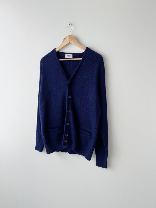 Navy Wool Cardigan | L/XL