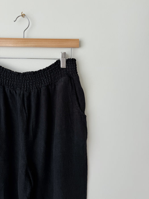 Black Linen Pants | L