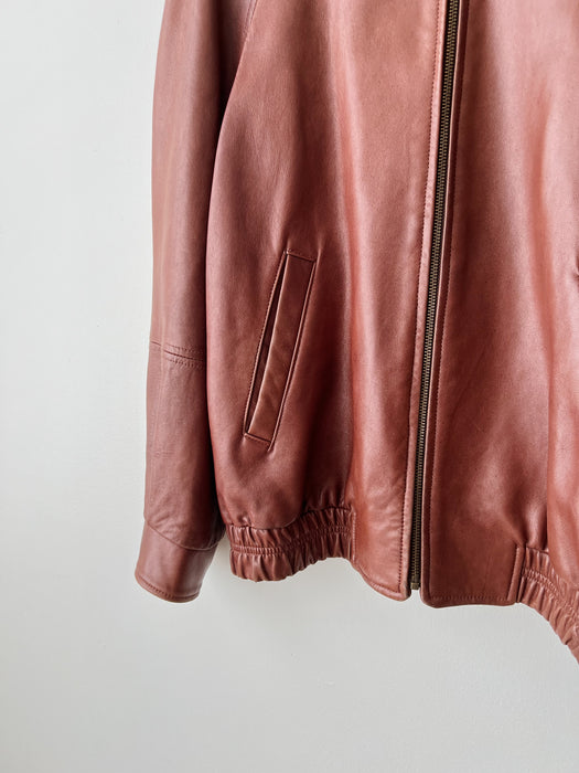 Chestnut Leather Jacket | M/L