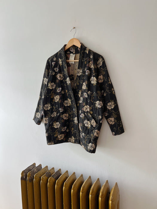 Black Floral Tapestry Jacket | S