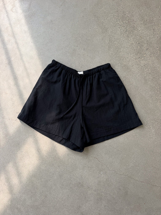 Hazlewood Black Cotton Linen Short