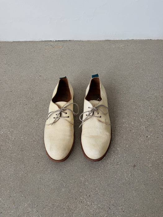 Cream Leather Oxfords | 5.5/6