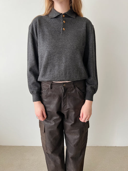 Charcoal Merino Wool Sweater | S