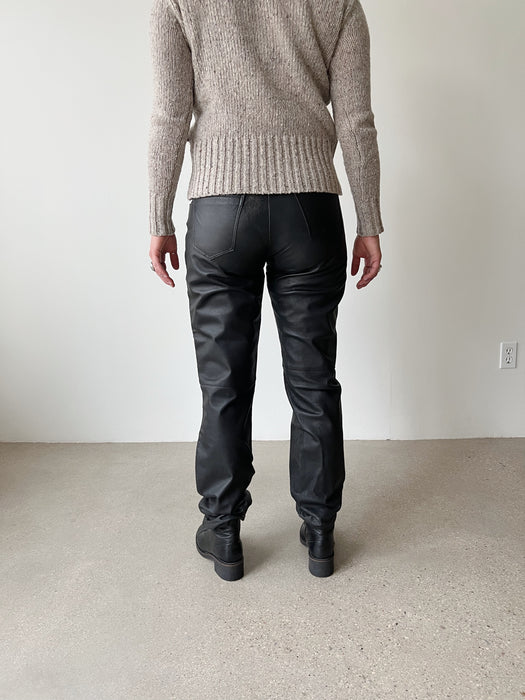 Black Leather Pants | 30