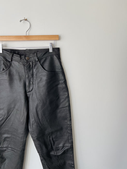 Black Leather Pants | 30
