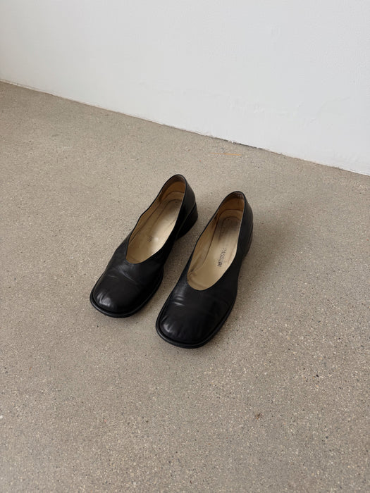 Black Square Toe Shoe | 9.5