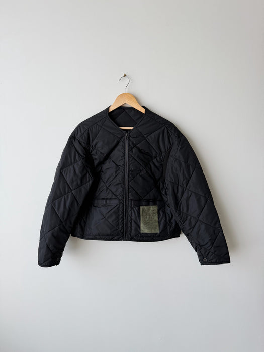 Black Quilted Liner Jacket | M