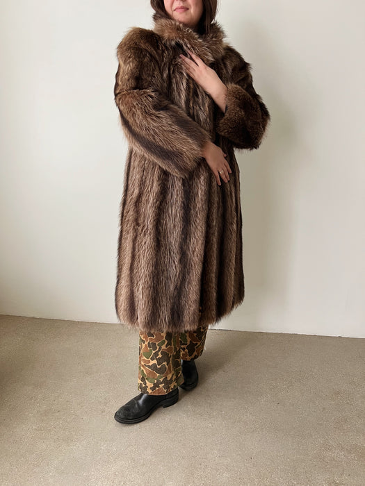 Raccoon Fur Coat | M