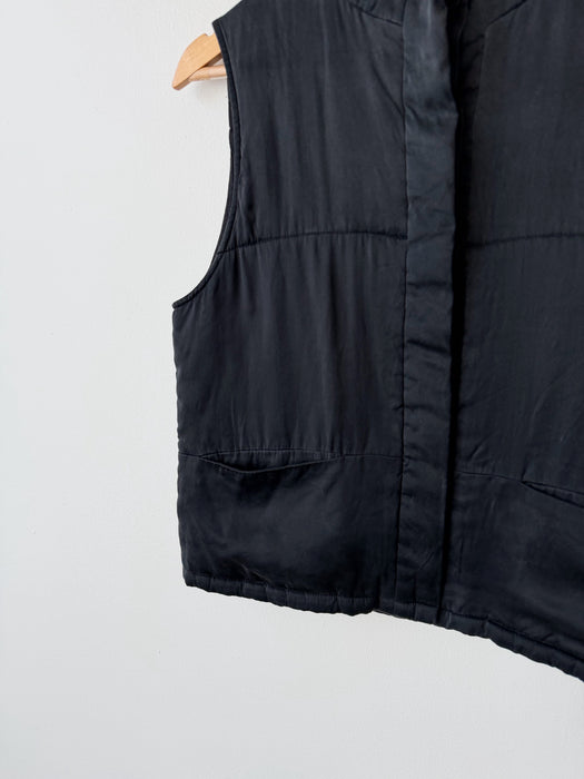 Black Silk Vest | XS