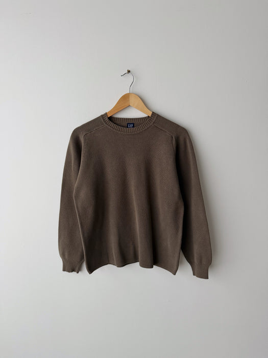 Olive Cotton Sweater | S