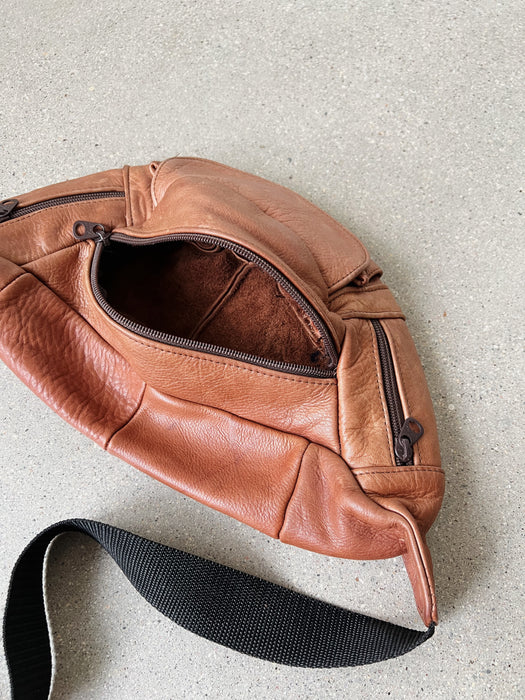 Chestnut Leather Crossbody Bag
