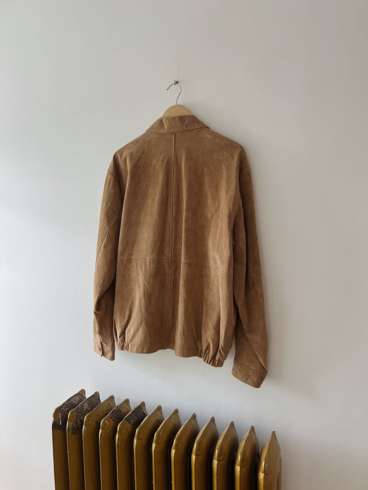 Tan Suede Bomber | L