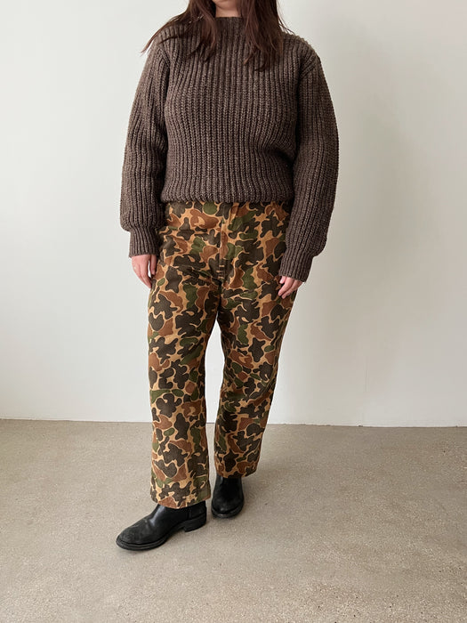 Brown Wool Knit Sweater | L