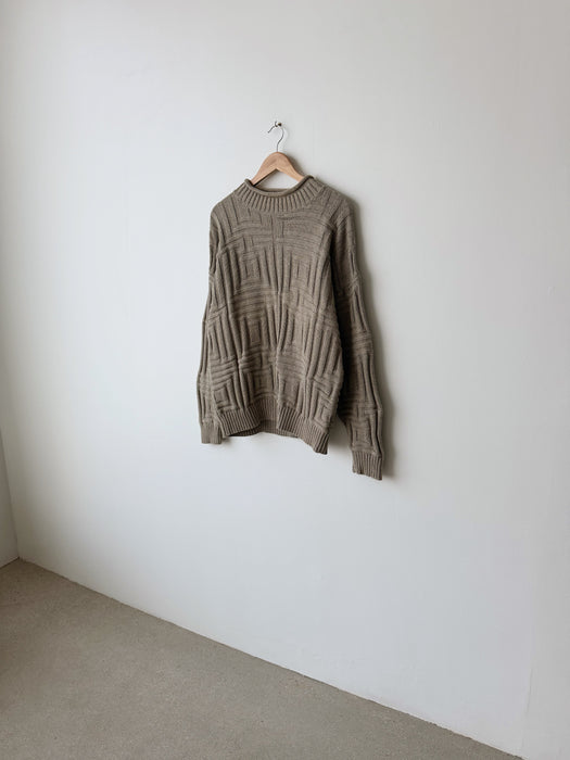 Beige Cotton Sweater | L/XL