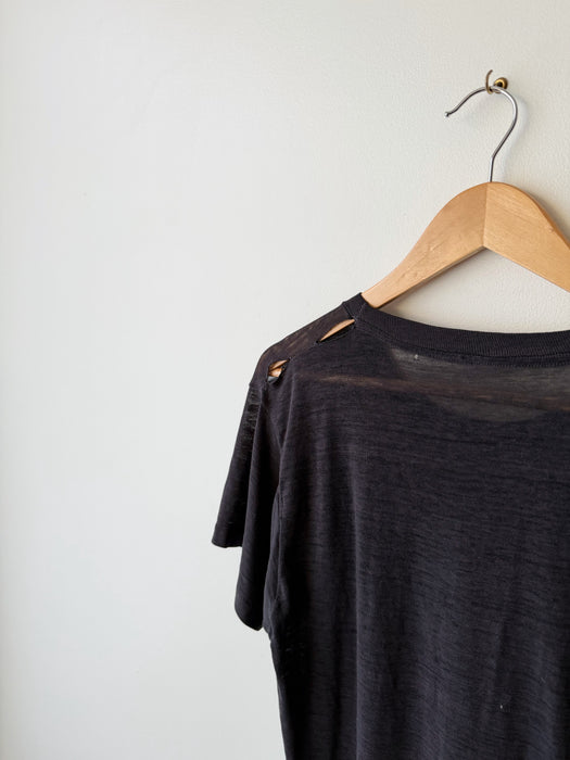 Paper Thin Charcoal Single Stitch Tee | M