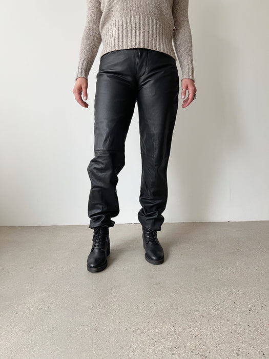 Black Leather Pants | 30