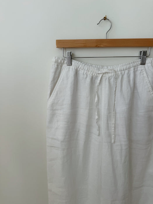 White Linen Pants | M/L