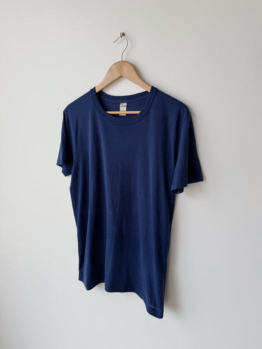 Navy Single Stitch Tee | L