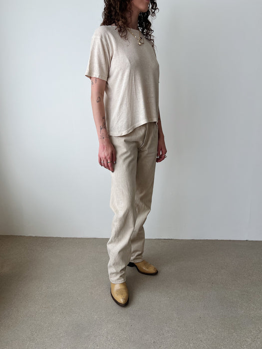 Beige Levi’s 501 Denim | 30