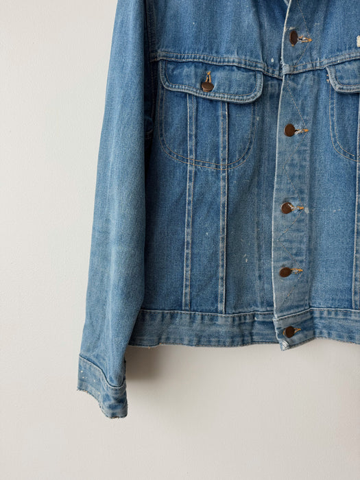 Distressed Denim Jacket | M