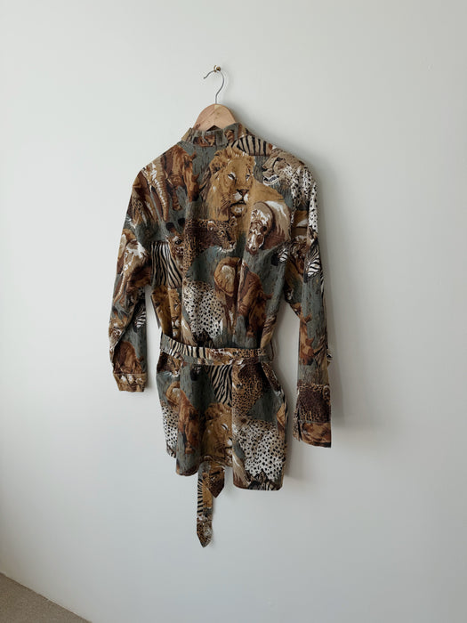 Safari Print Canvas Jacket | L