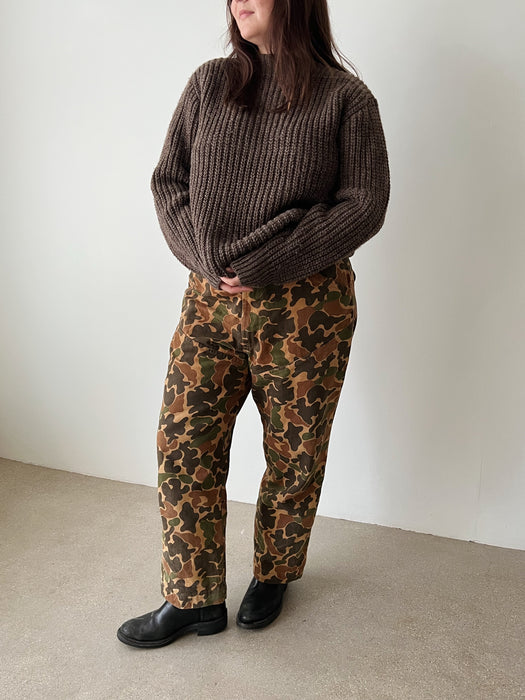 Brown Wool Knit Sweater | L